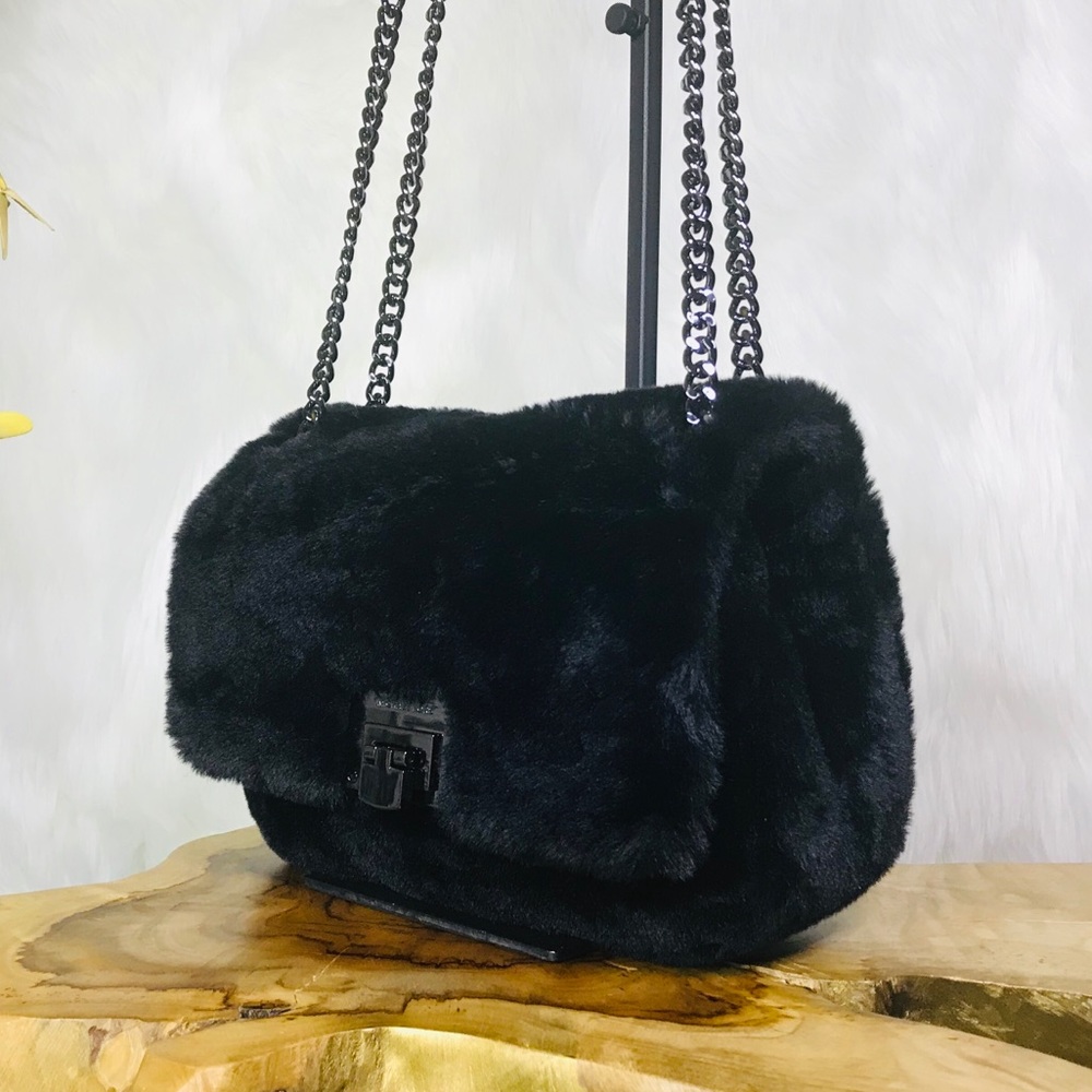Michael Kors Tina Shoulder Flap Fur Bag - Picture 2 of 8